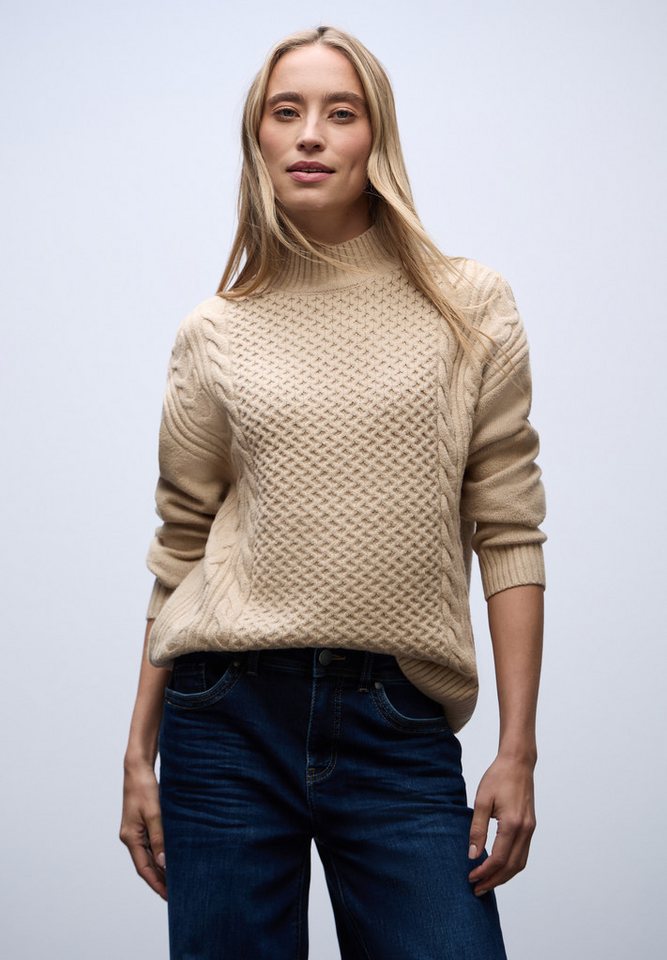 STREET ONE Stehkragenpullover mit Strickmuster von STREET ONE