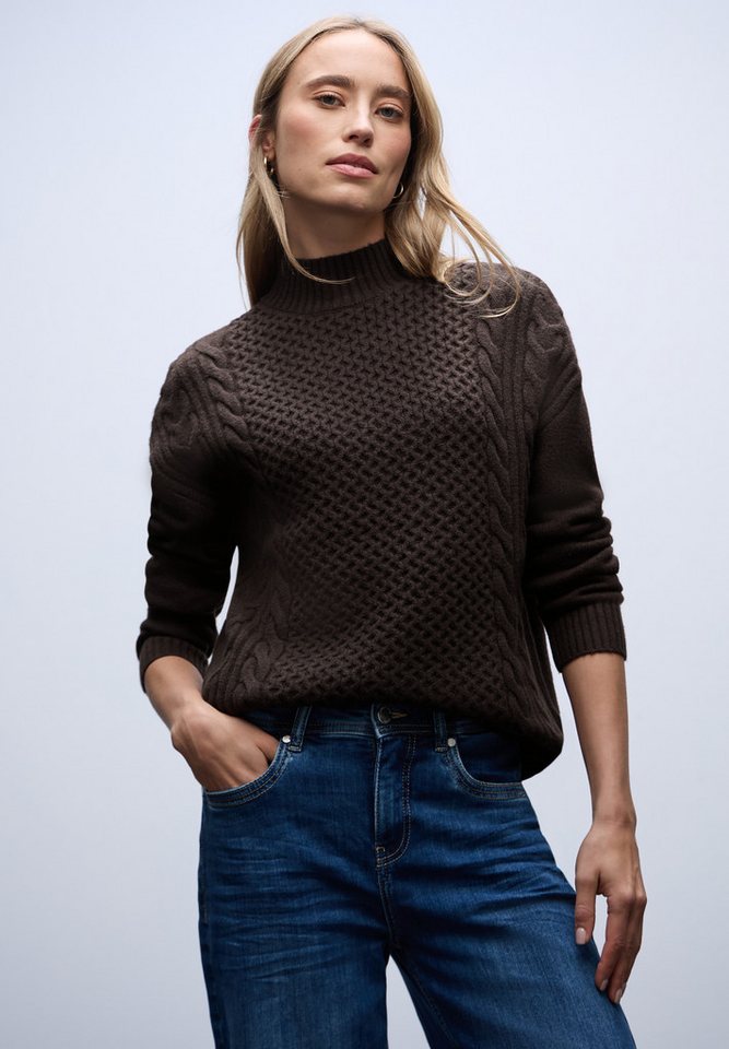 STREET ONE Stehkragenpullover mit Strickmuster von STREET ONE