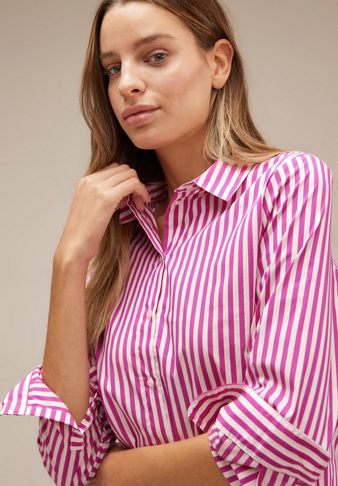 STREET ONE Langarmbluse Streifen Hemdbluse von STREET ONE