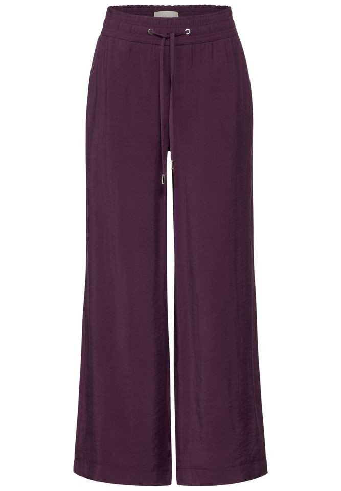 STREET ONE Stoffhose - Wide Leg Sommerhose - weite Stoffhose einfarbig STREET ONE Stoffhose - Wide Leg Sommerhose - weite Stoffhose einfarbig von STREET ONE