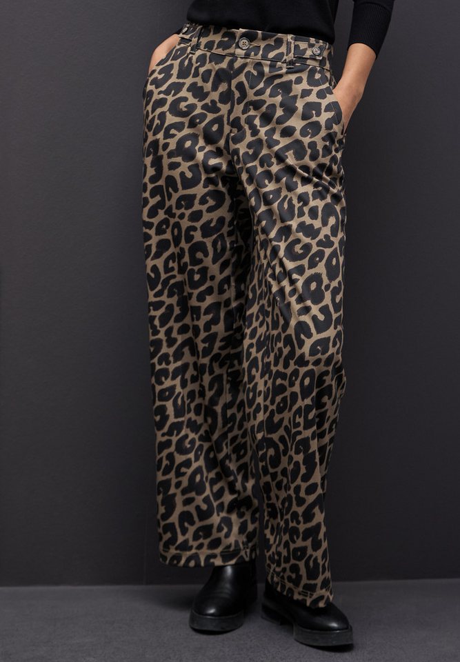 STREET ONE Stoffhose mit Leo-Print von STREET ONE