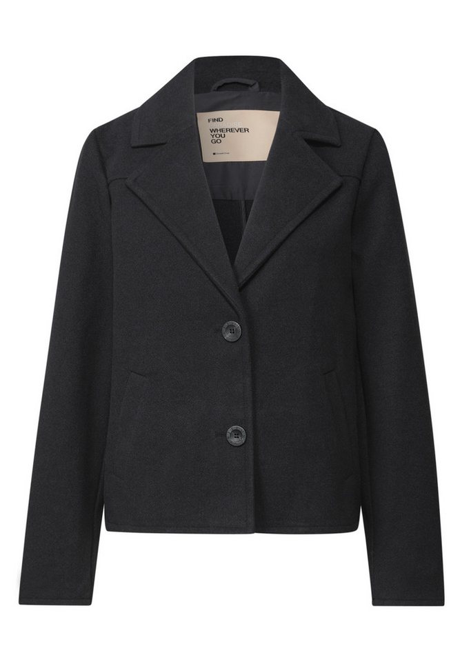 STREET ONE Strickmantel Short Cosy Revers Coat von STREET ONE