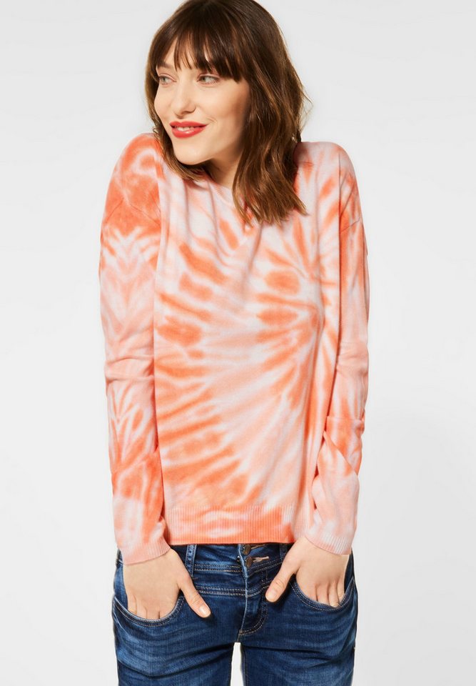 STREET ONE Strickpullover Pullover in Batik-Optik von STREET ONE