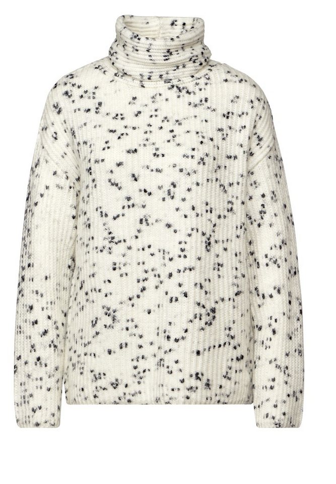 STREET ONE Wollpullover STREET ONE / Da.Strick / EOS_white and black easy sweat von STREET ONE