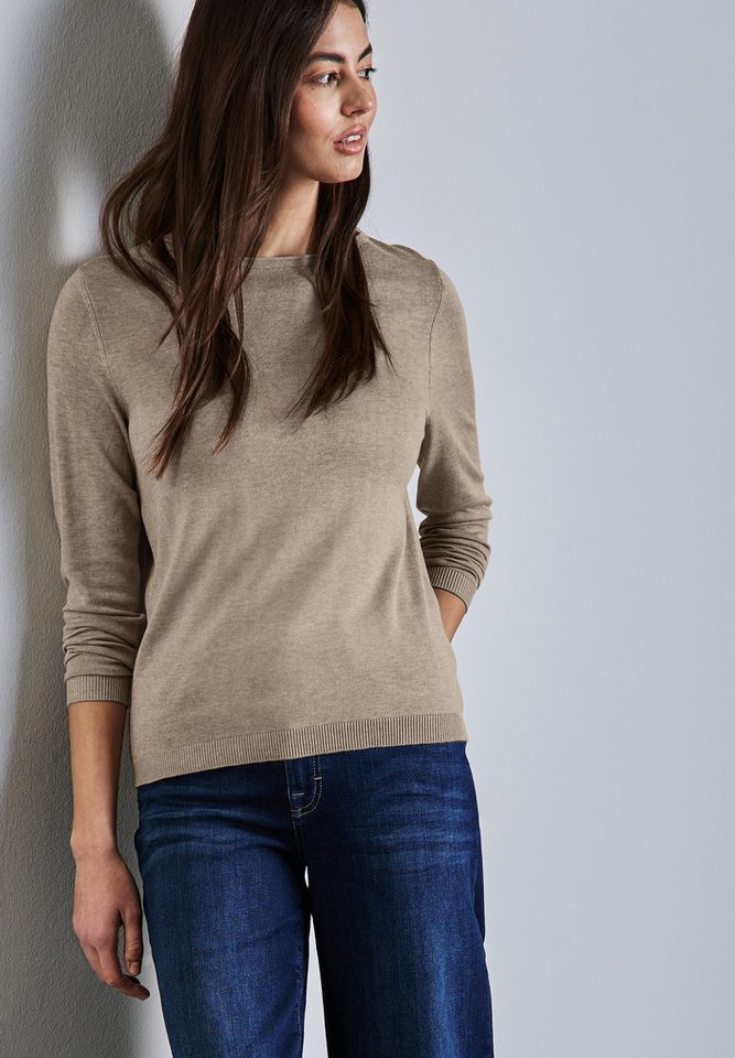 STREET ONE Strickpullover mit Rollsaum am Ausschnitt STREET ONE Strickpullover mit Rollsaum am Ausschnitt von STREET ONE