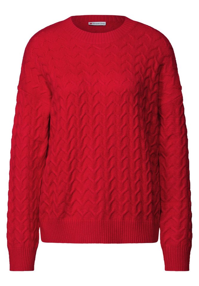 STREET ONE Strickpullover - modischer Zopfstrick Pullover von STREET ONE