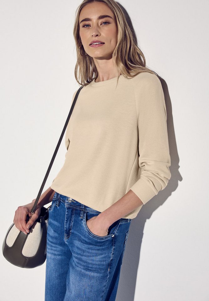 STREET ONE Sweater mit U-Boot-Ausschnitt und in feiner Struktur-Optik von STREET ONE