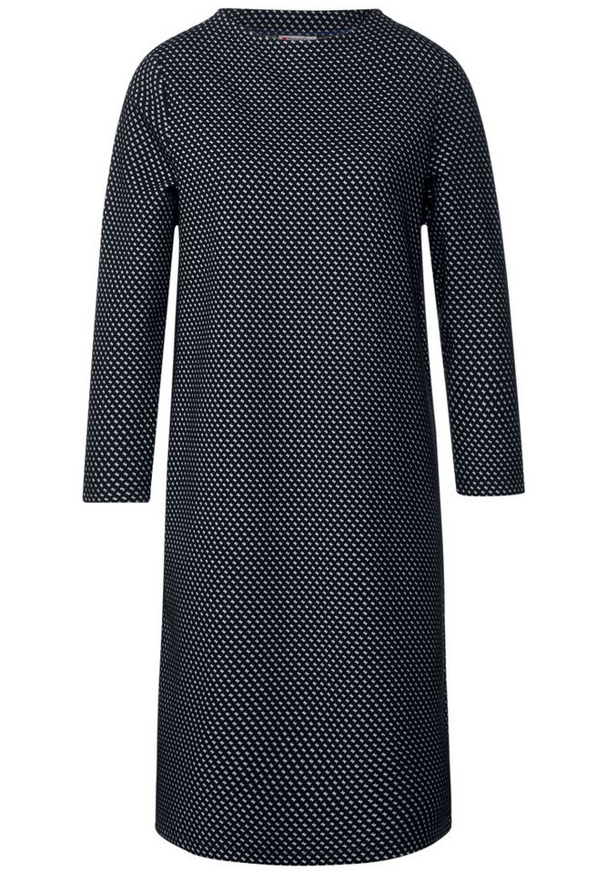 STREET ONE Sweatkleid - Kleid mit Stehkragen Jaquard - Midikleid - Minimal Print von STREET ONE