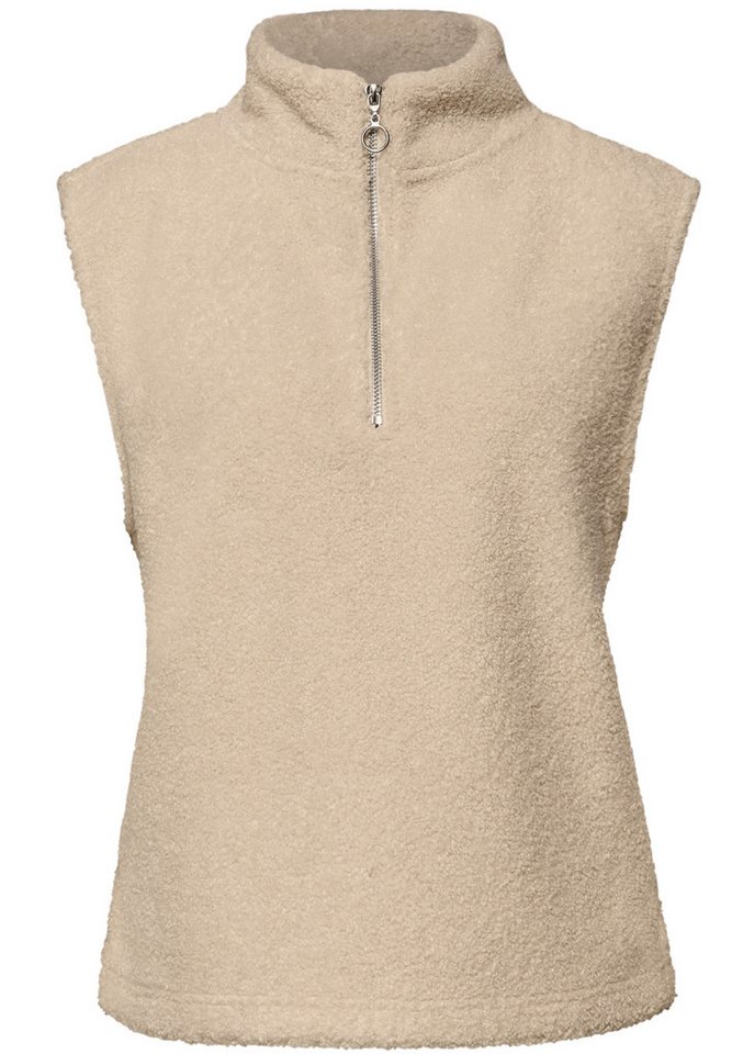 STREET ONE Sweatshirt teddy turtle neck vest w.zippe von STREET ONE