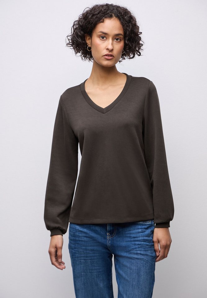 STREET ONE Sweatshirt mit V-Ausschnitt von STREET ONE