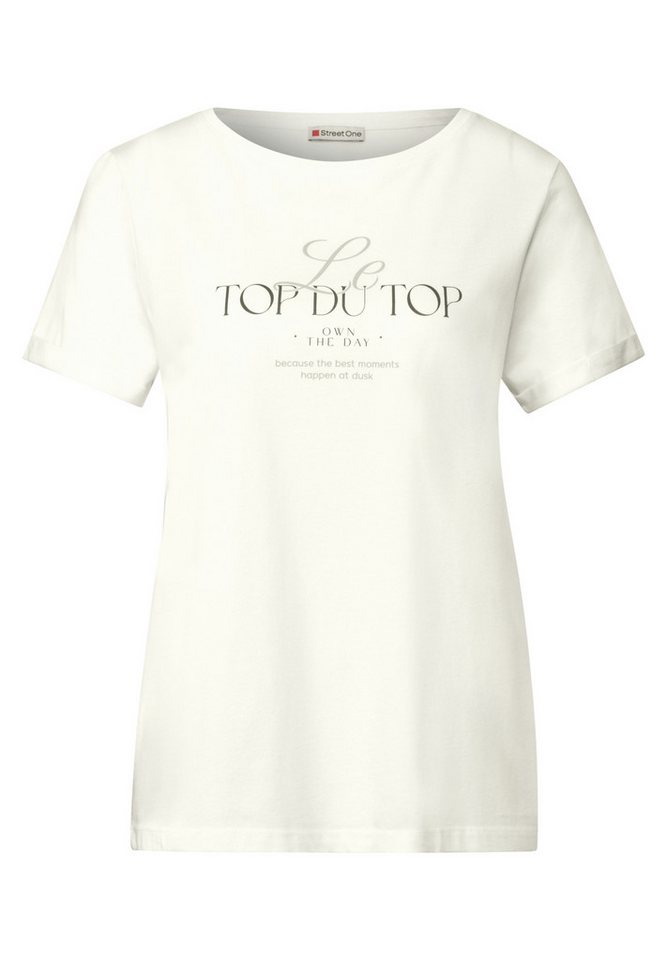 STREET ONE T-Shirt Damen T-Shirt – Baumwoll-Modalmix von STREET ONE