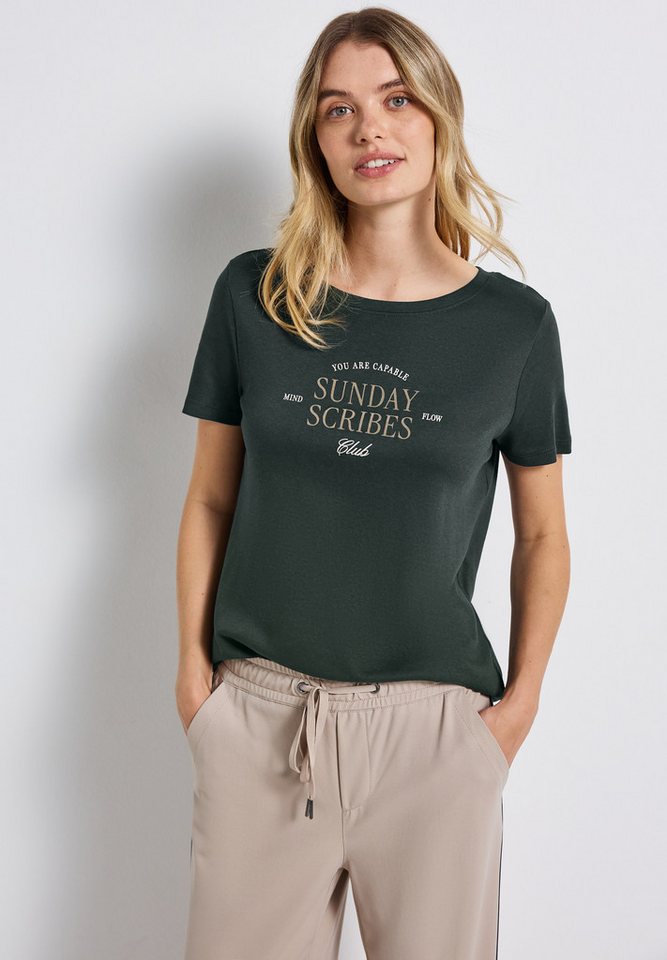 STREET ONE T-Shirt Sommershirt mit Wording-Artwork von STREET ONE