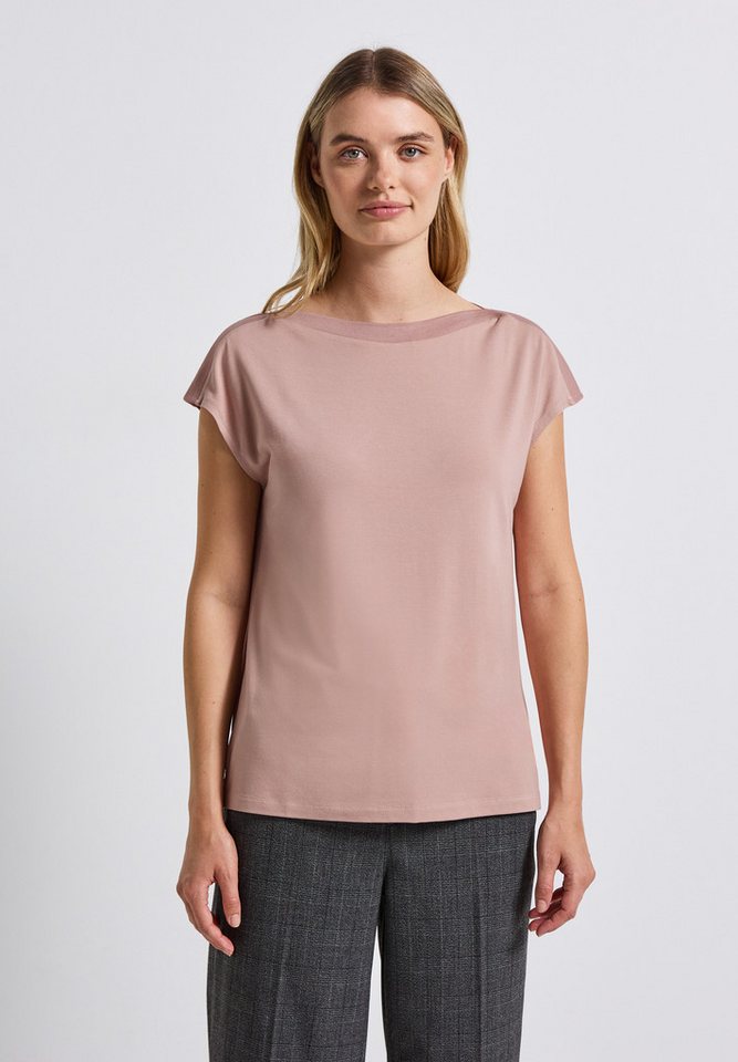 STREET ONE T-Shirt aus strecthigem Viskosematerial von STREET ONE