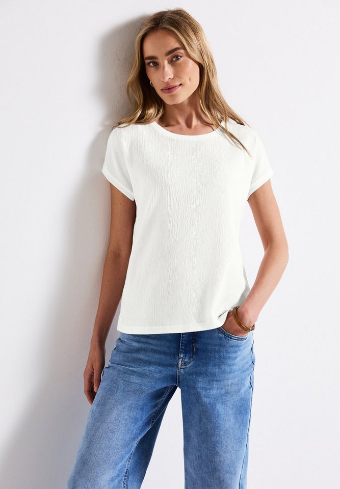 STREET ONE T-Shirt im Struktur-Mix von STREET ONE