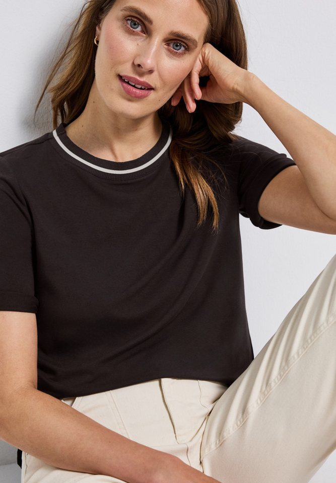 STREET ONE T-Shirt mit Rippdetail von STREET ONE