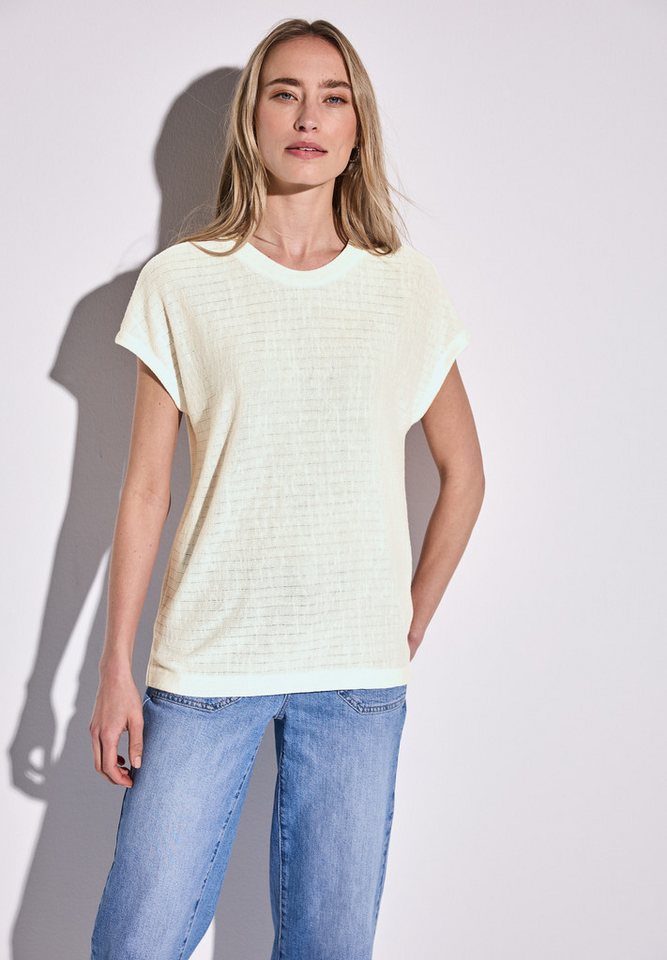 STREET ONE T-Shirt mit Streifenstruktur von STREET ONE