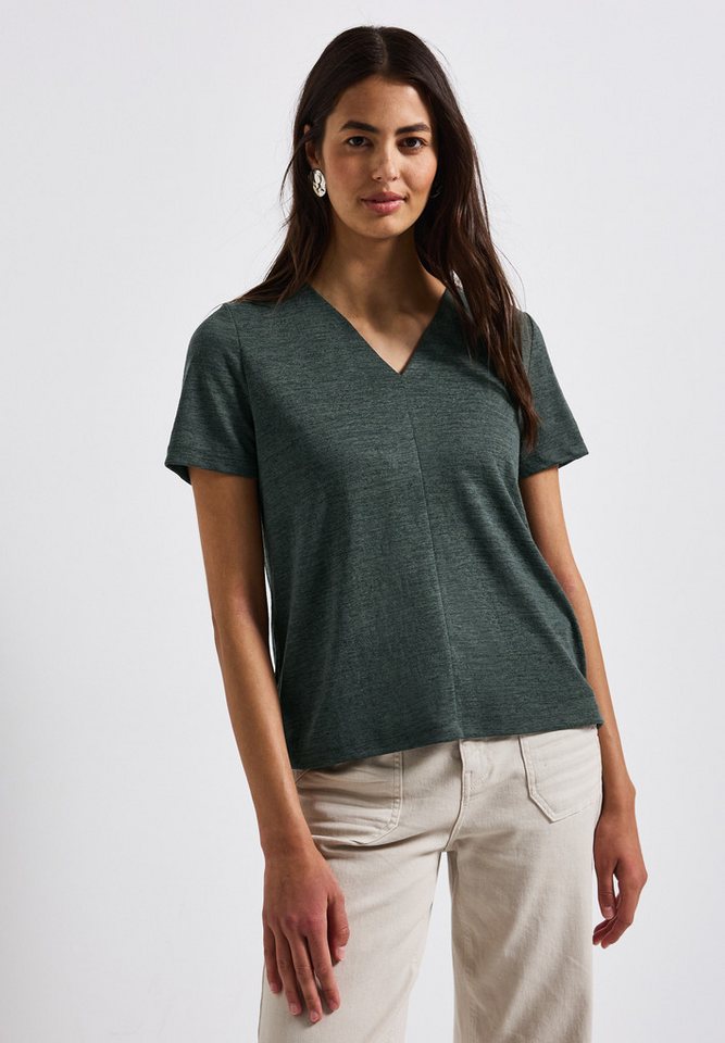 STREET ONE T-Shirt mit V-Ausschnitt von STREET ONE