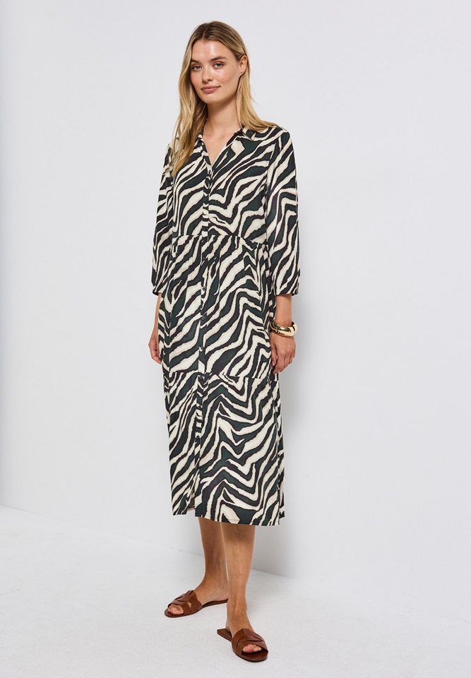 STREET ONE Volantkleid Sommerkleid 3/4-Arm und gemustert von STREET ONE