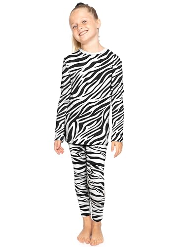 Oh So Soft Youth Mädchen Langarm-Set mit Rundhalsausschnitt und Leggings, inklusive Oberteil und Unterteil, Zebra, 10 Oh So Soft Youth Mädchen Langarm-Set mit Rundhalsausschnitt und Leggings, inklusive Oberteil und Unterteil, Zebra, 10 von STRETCH IS COMFORT