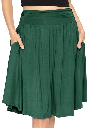 STRETCH IS COMFORT Damen Taschenrock Hunter Green Large von STRETCH IS COMFORT