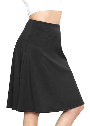 STRETCH IS COMFORT Damen und Plus Size Ultra Flex A-Linie knielanger Rock, Schwarz, XX-Large STRETCH IS COMFORT Damen und Plus Size Ultra Flex A-Linie knielanger Rock, Schwarz, XX-Large von STRETCH IS COMFORT
