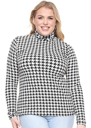 STRETCH IS COMFORT Langärmeliger und ärmelloser Rollkragen für Damen, Übergröße, Größe XL - 7XL, Houndstooth, 5X von STRETCH IS COMFORT