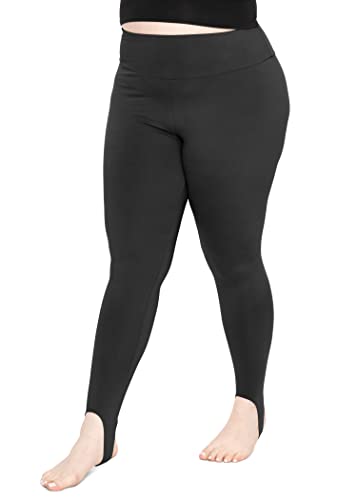 STRETCH IS COMFORT Oh So Soft High Waist Steigbügel-Leggings, leicht und langlebig, in Mehreren Farben für Damen in Übergröße - Schwarz - 2X STRETCH IS COMFORT Oh So Soft High Waist Steigbügel-Leggings, leicht und langlebig, in Mehreren Farben für Damen in Übergröße - Schwarz - 2X von STRETCH IS COMFORT