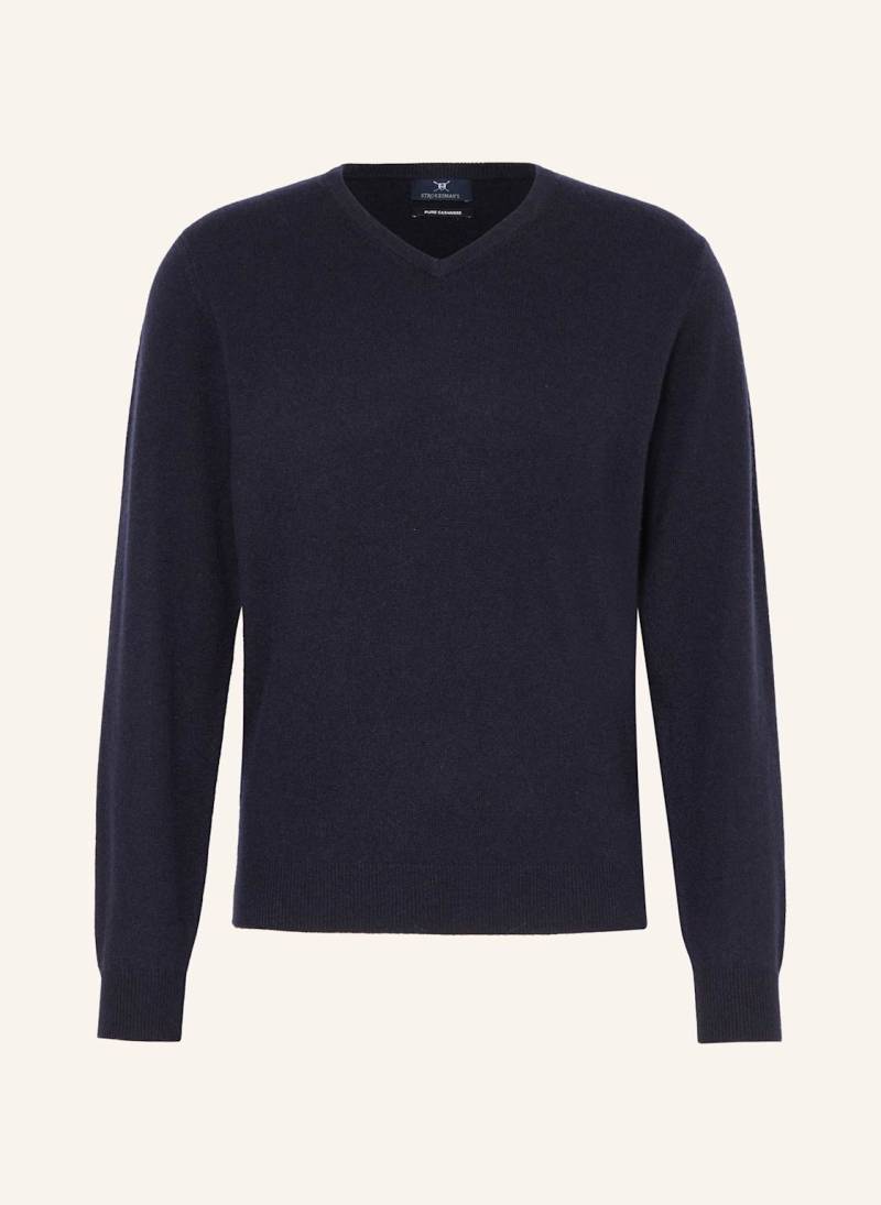 Strokesman's Cashmere-Pullover blau von STROKESMAN'S
