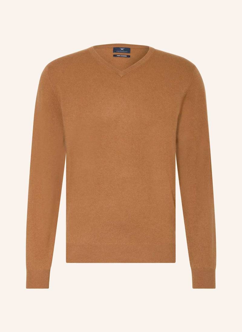 Strokesman's Cashmere-Pullover braun von STROKESMAN'S