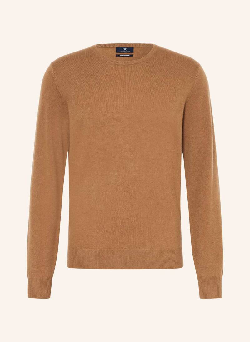 Strokesman's Cashmere-Pullover braun von STROKESMAN'S