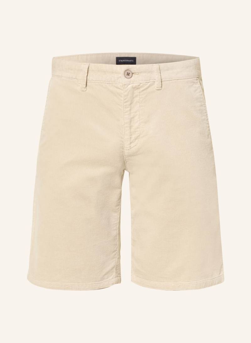 Strokesman's Chinoshorts Regular Fit Aus Cord beige von STROKESMAN'S