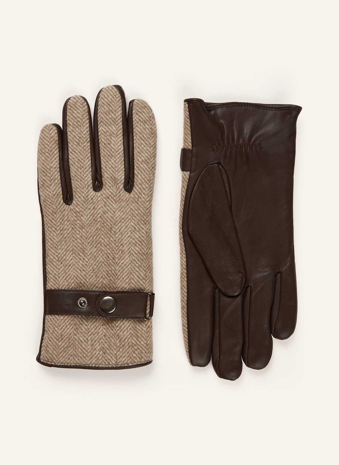 Strokesman's Lederhandschuhe beige von STROKESMAN'S