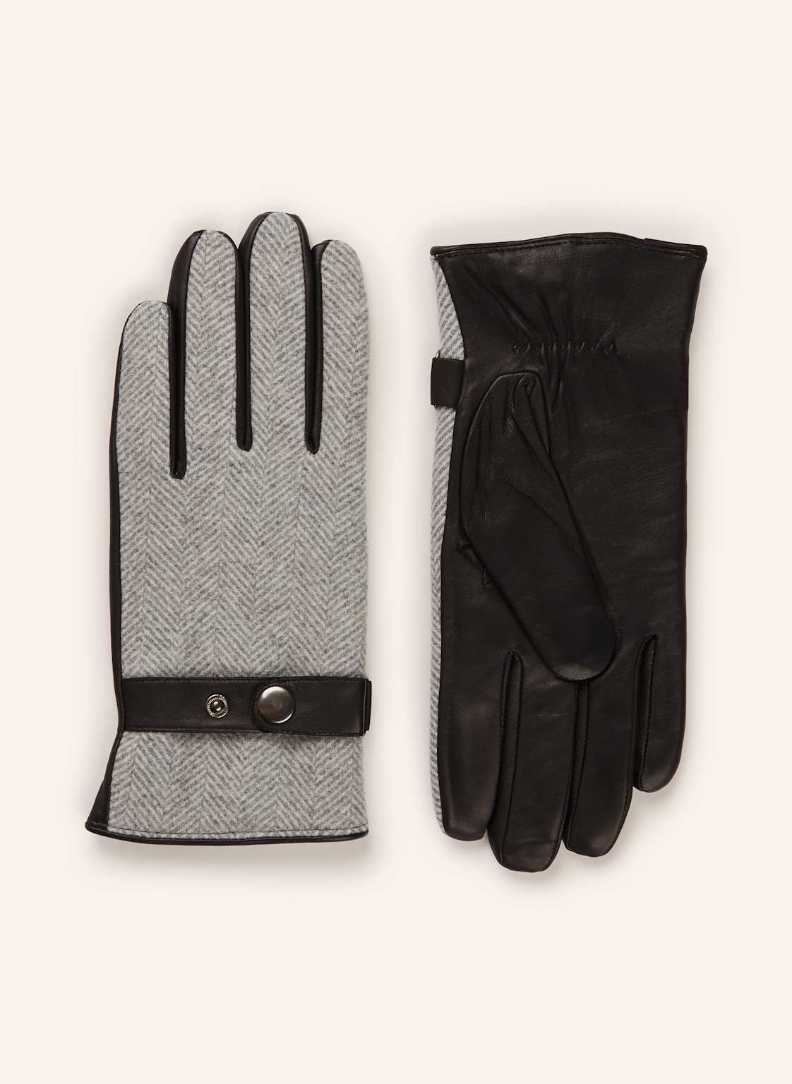 Strokesman's Lederhandschuhe grau von STROKESMAN'S