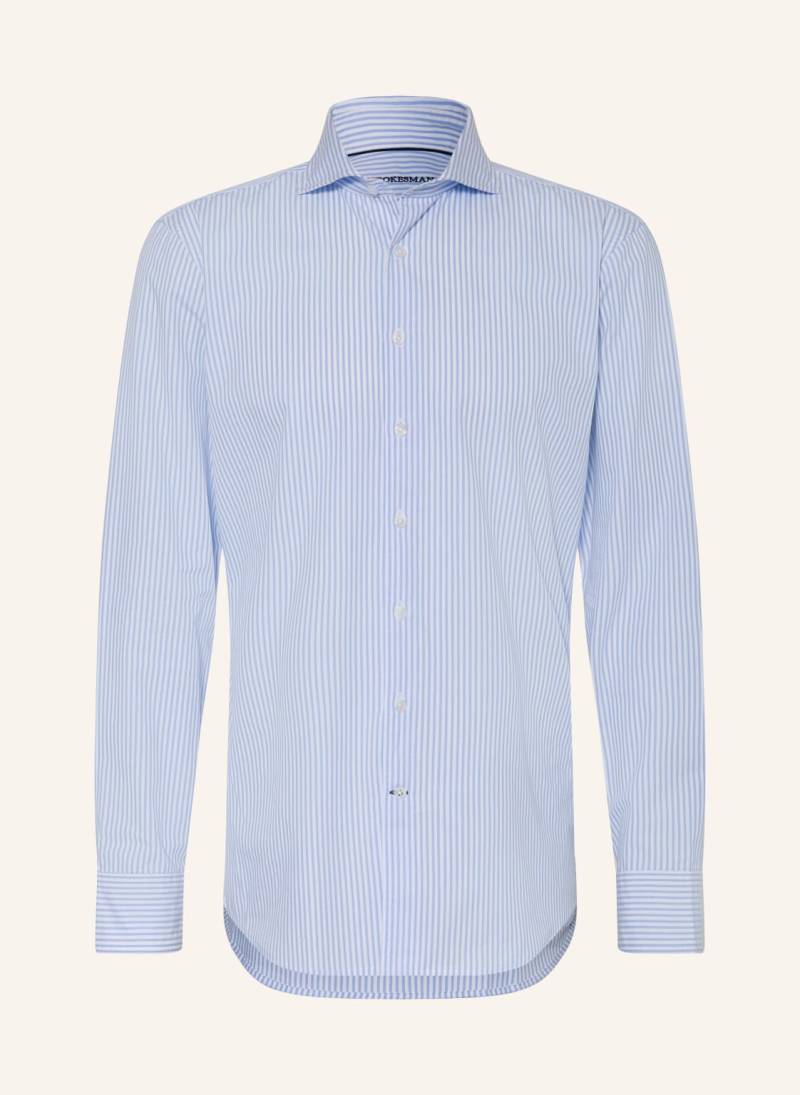 Strokesman's Hemd Extra Slim Fit blau von STROKESMAN'S