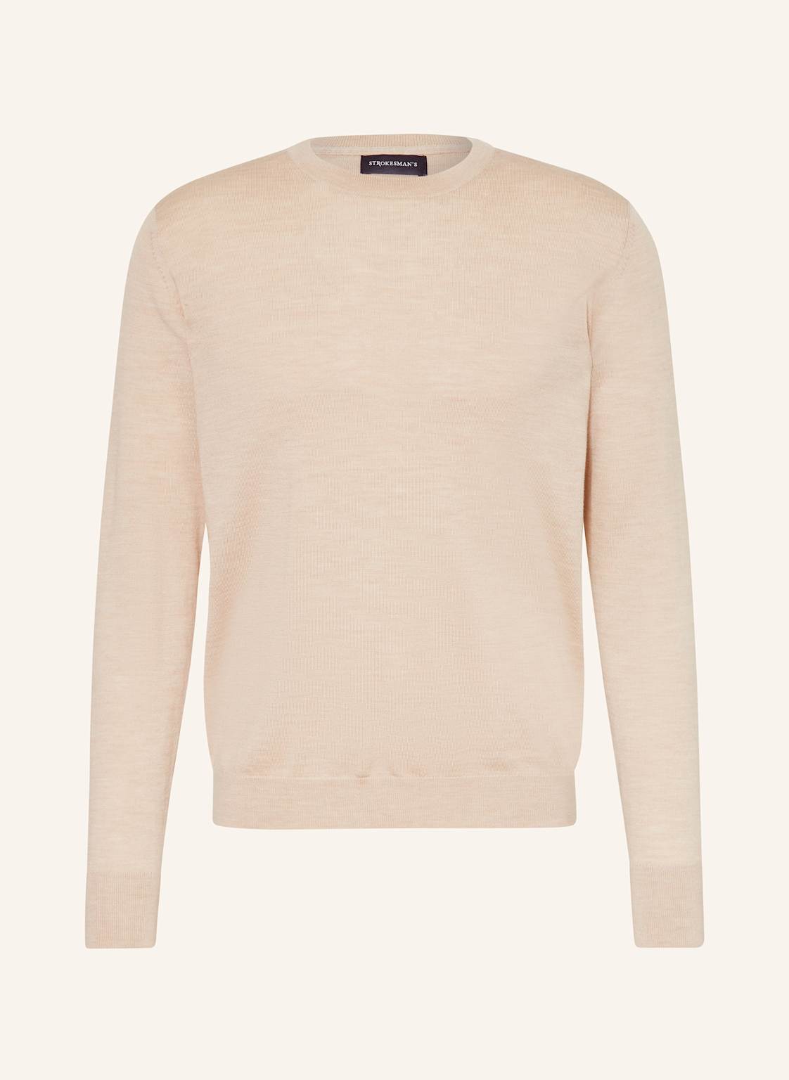 Strokesman's Pullover Aus Merinowolle beige von STROKESMAN'S