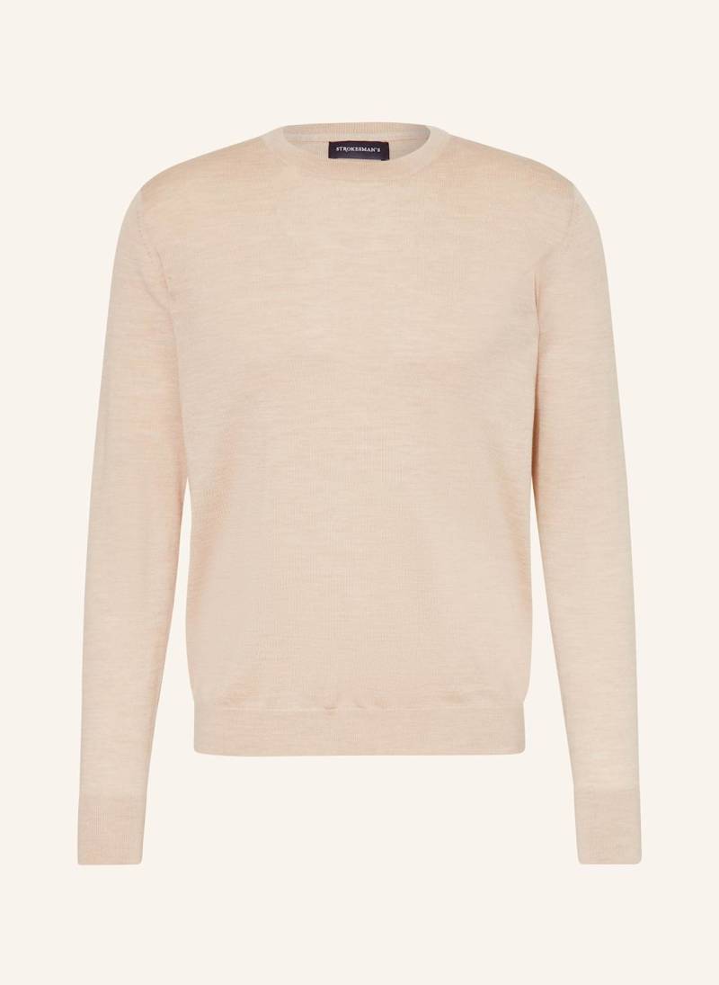 Strokesman's Pullover Aus Merinowolle beige von STROKESMAN'S