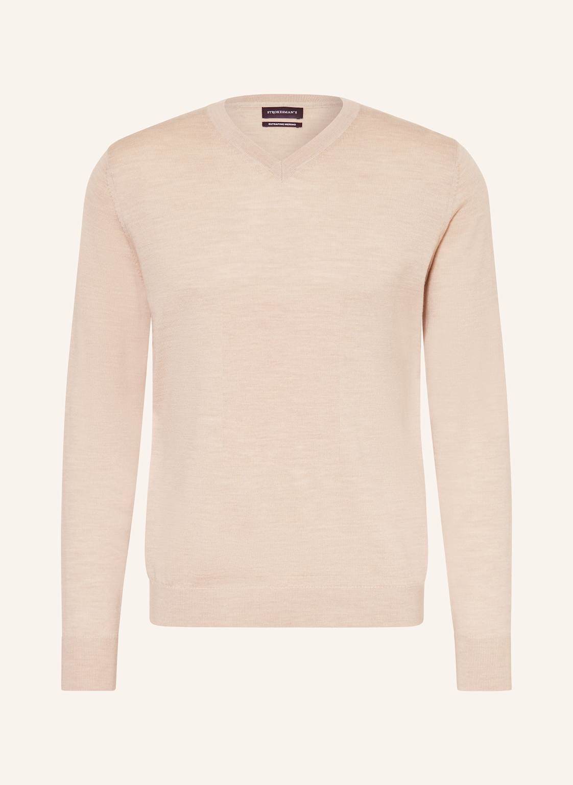 Strokesman's Pullover Aus Merinowolle beige von STROKESMAN'S