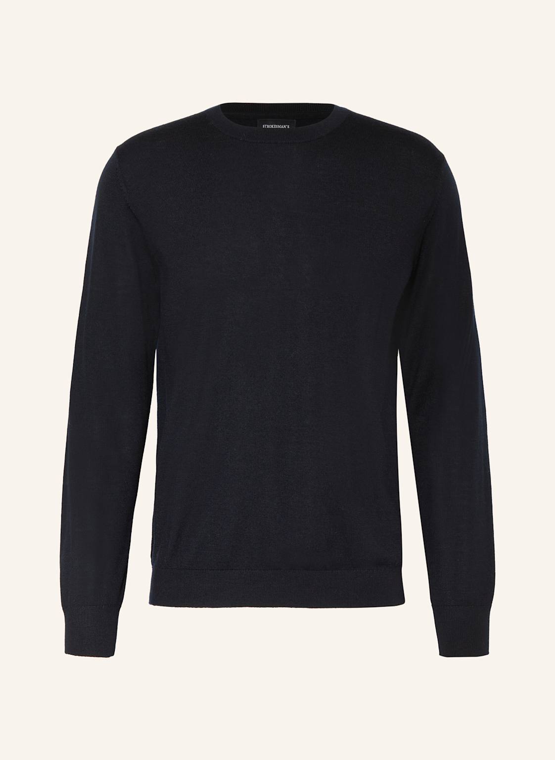Strokesman's Pullover Aus Merinowolle blau von STROKESMAN'S