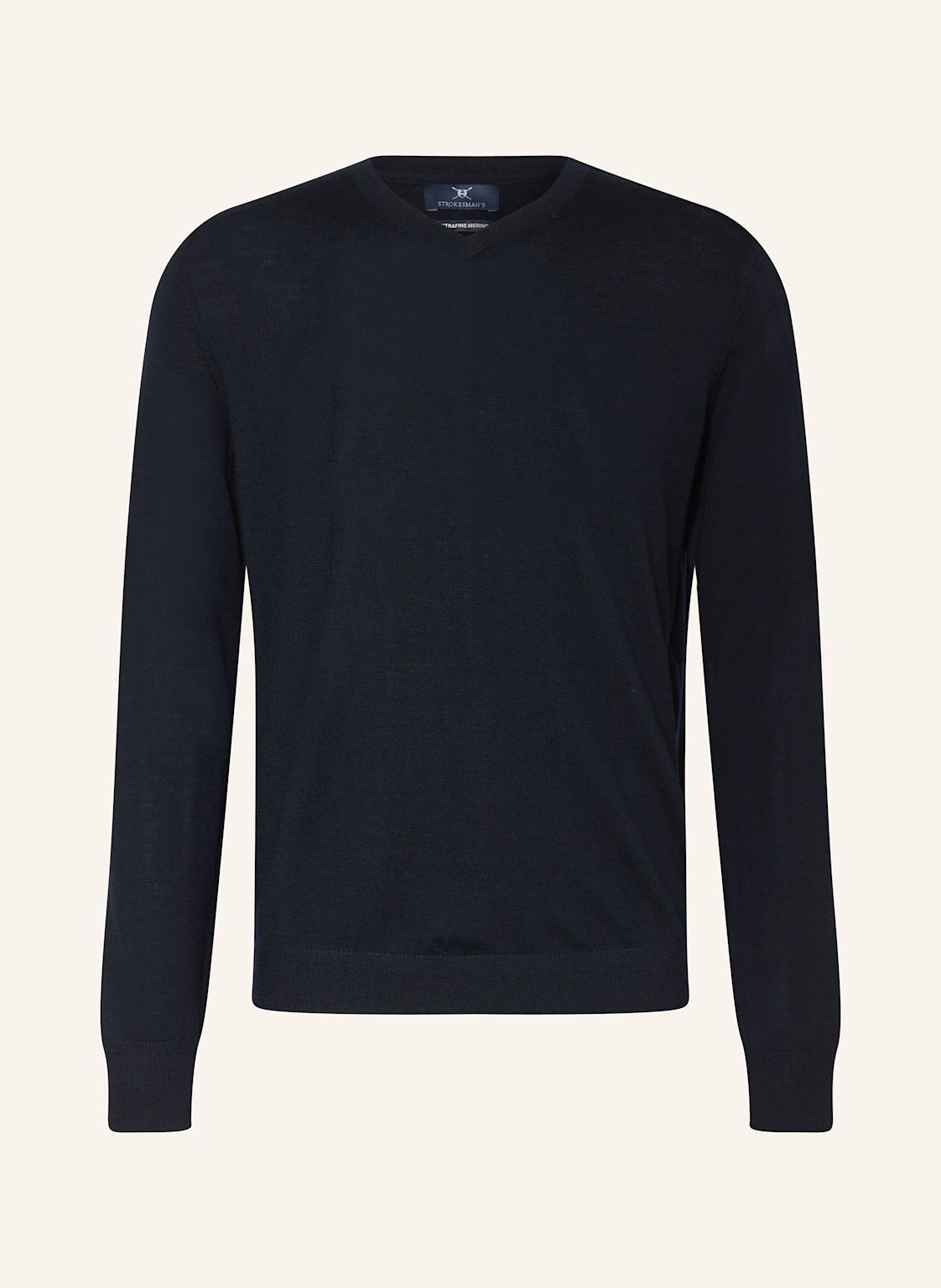 Strokesman's Pullover Aus Merinowolle blau von STROKESMAN'S