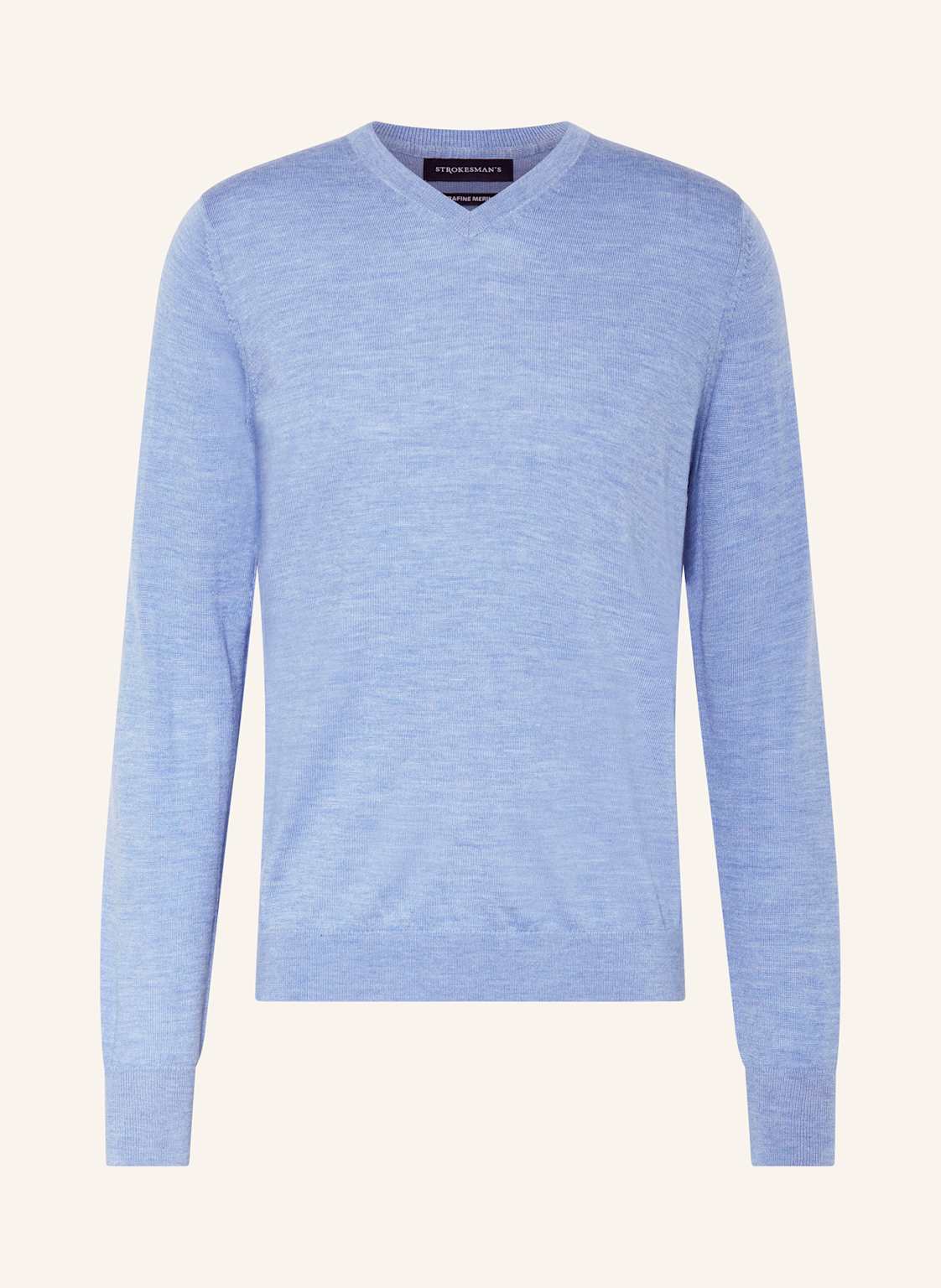 Strokesman's Pullover Aus Merinowolle blau von STROKESMAN'S