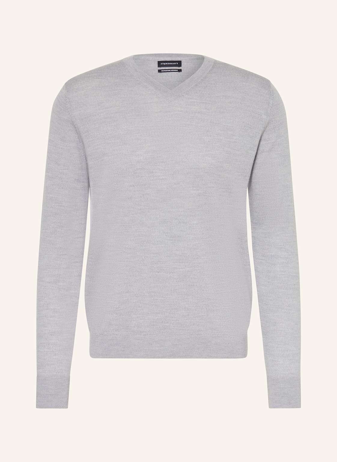 Strokesman's Pullover Aus Merinowolle grau von STROKESMAN'S