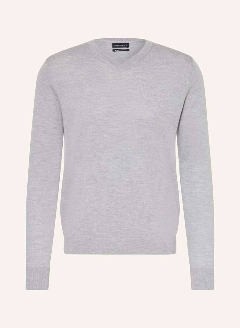 Strokesman's Pullover Aus Merinowolle grau von STROKESMAN'S