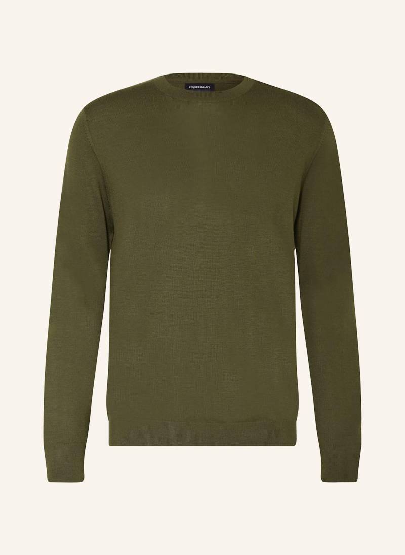 Strokesman's Pullover Aus Merinowolle gruen von STROKESMAN'S