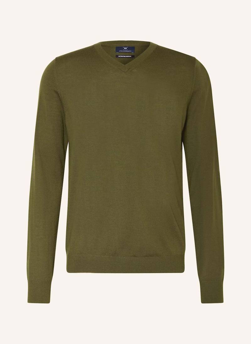 Strokesman's Pullover Aus Merinowolle gruen von STROKESMAN'S