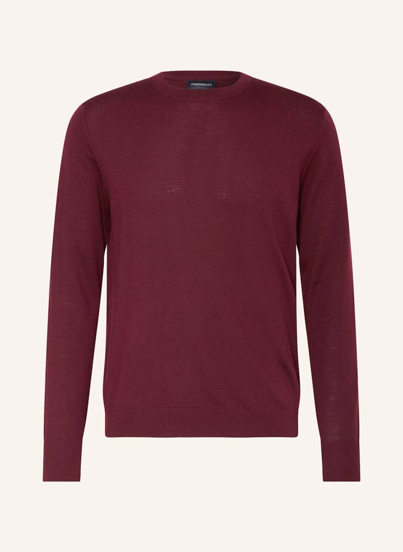 Strokesman's Pullover Aus Merinowolle rot von STROKESMAN'S