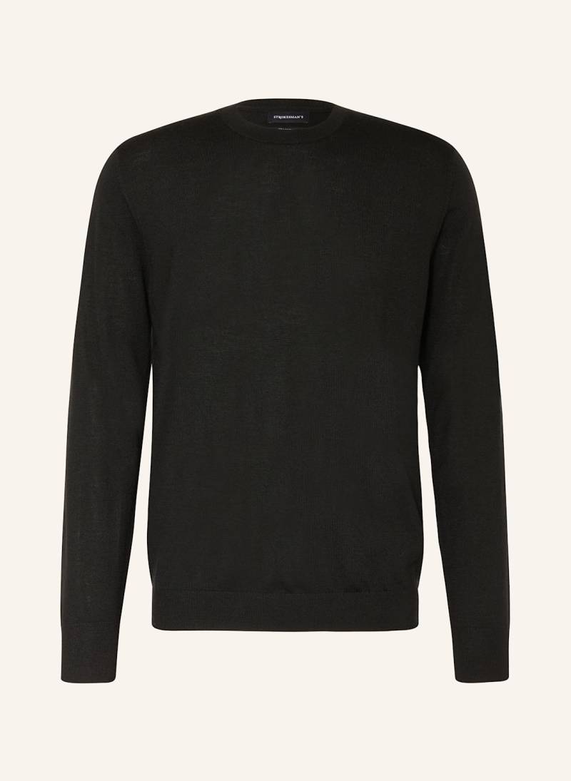 Strokesman's Pullover Aus Merinowolle schwarz von STROKESMAN'S