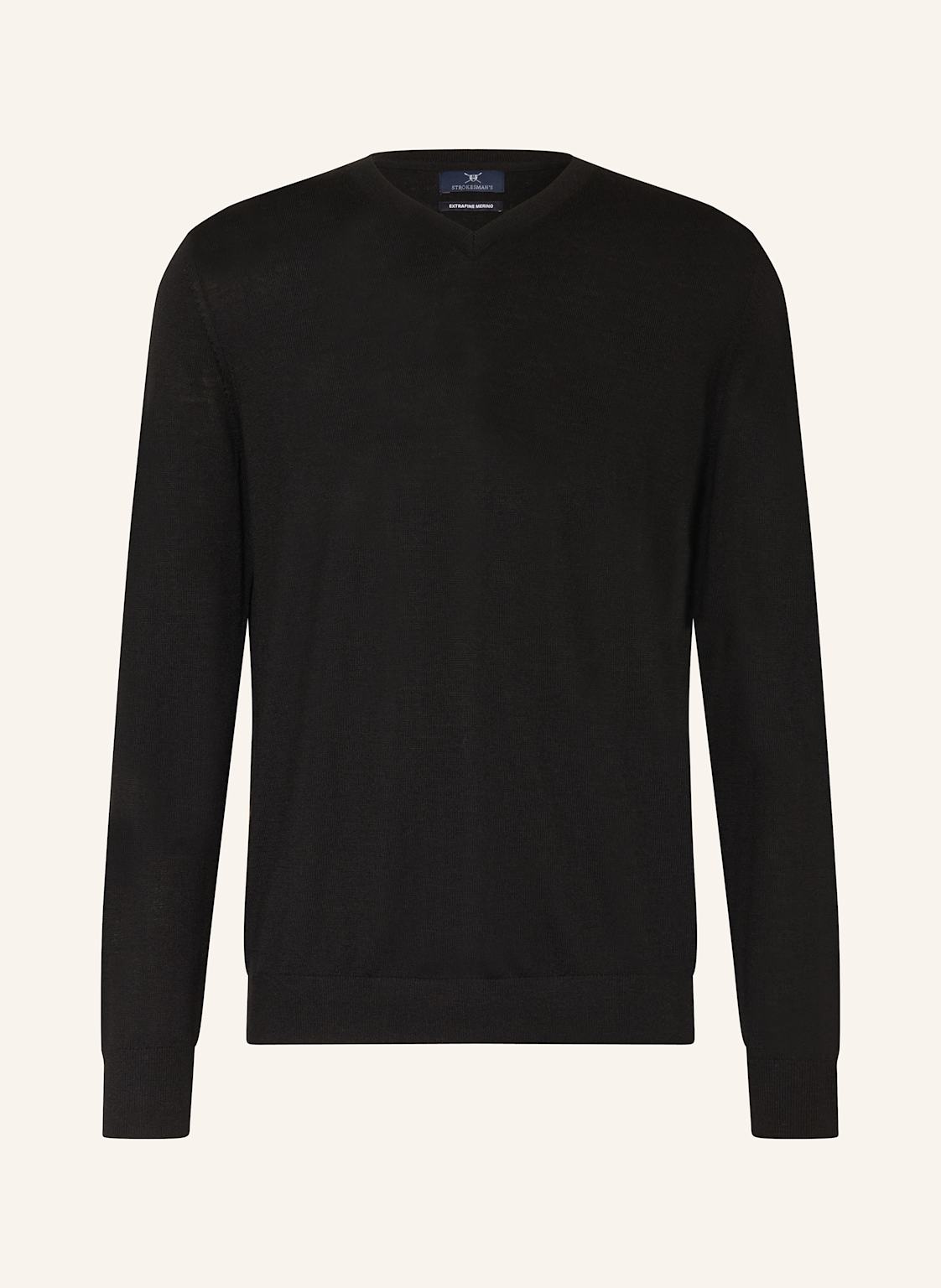 Strokesman's Pullover Aus Merinowolle schwarz von STROKESMAN'S