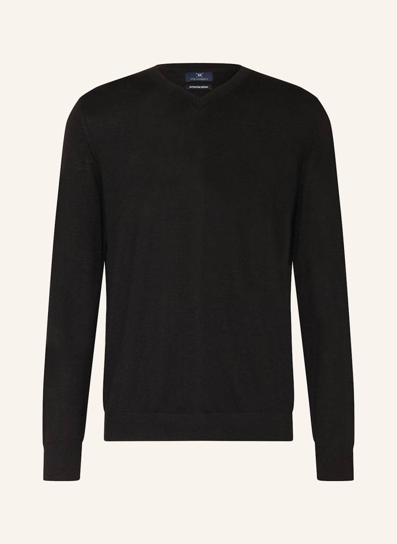 Strokesman's Pullover Aus Merinowolle schwarz von STROKESMAN'S
