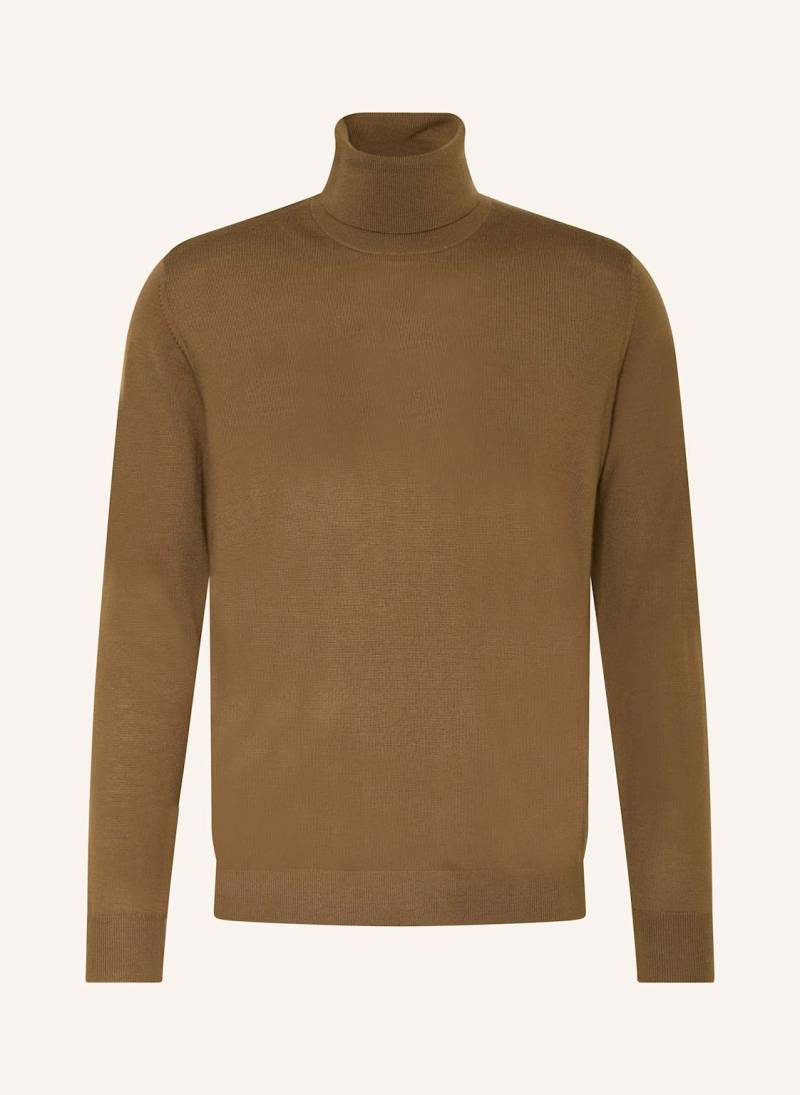 Strokesman's Rollkragenpullover braun von STROKESMAN'S