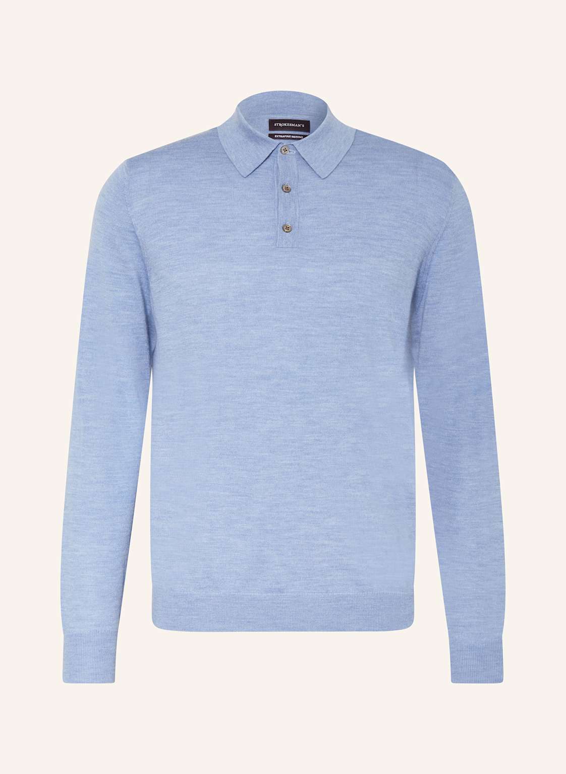 Strokesman's Strick-Poloshirt blau von STROKESMAN'S